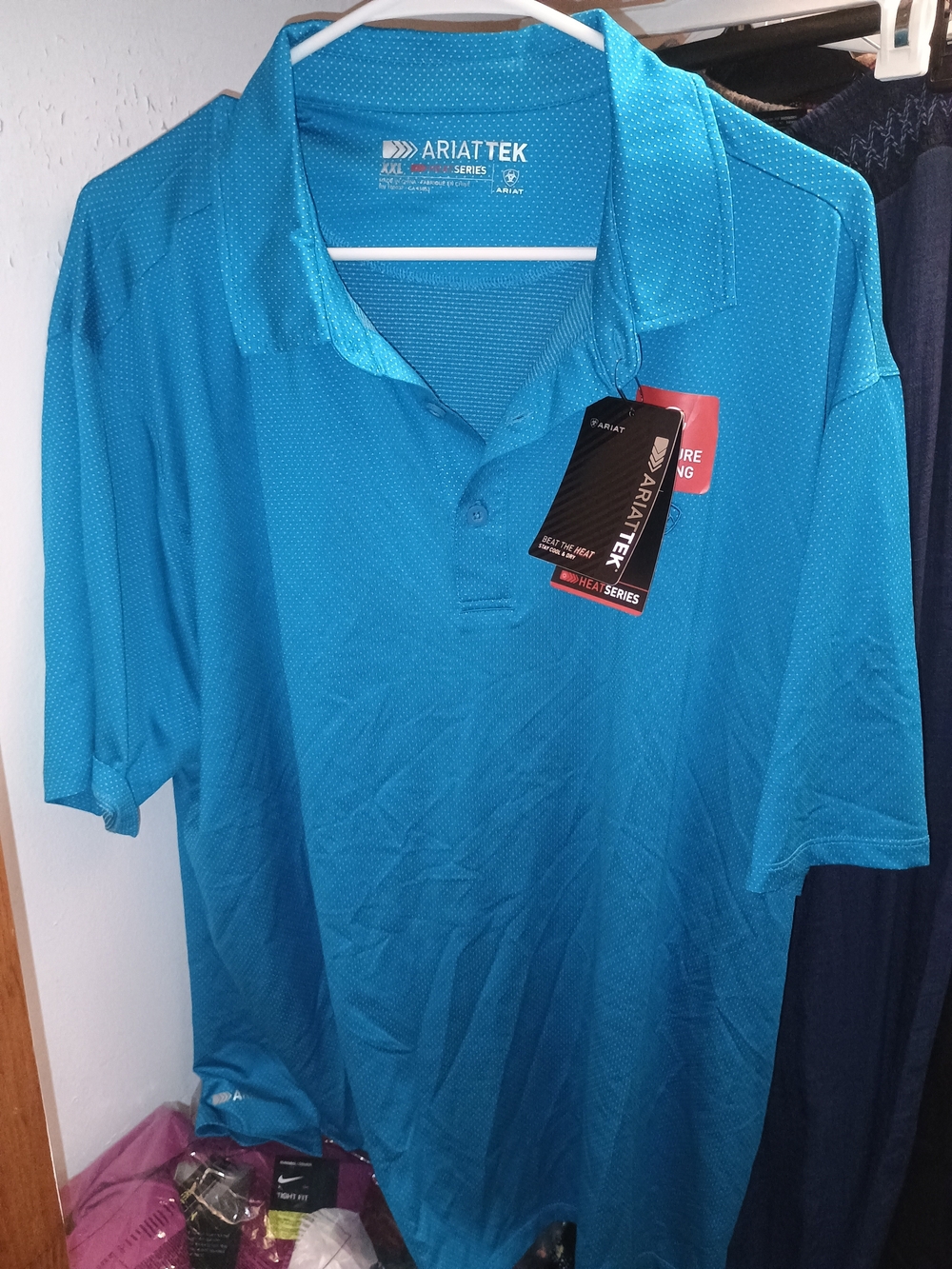 AriatTek Men's Short Sleeve Polo in Teal